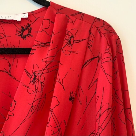 ASTR the Label V-Neck Asymmetrical Peplum Blouse - Picture 7 of 13